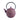 Purple teapot with gold geometric patterns on a white background