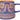 A periwinkle blue ceramic mug featuring a wax-resist artisan design of tan floral patterns and geometric borders near the base. The interior of the mug is a contrasting earthy tan color.